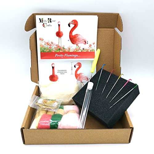 Pink Flamingo Needle Felting Kit