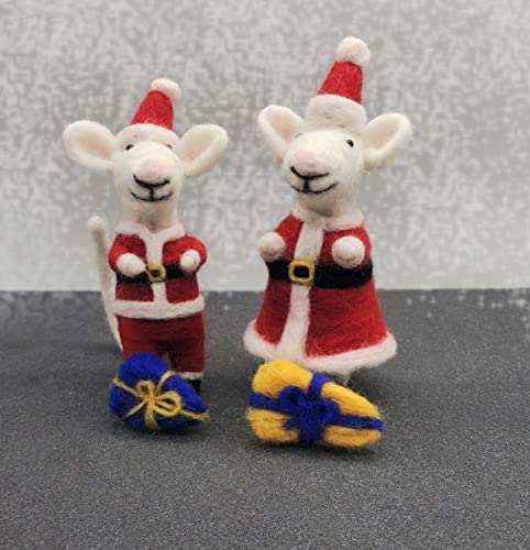 santa mice needle felting kit